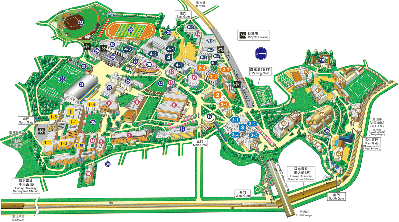 関西大学 千里山キャンパス マップ
